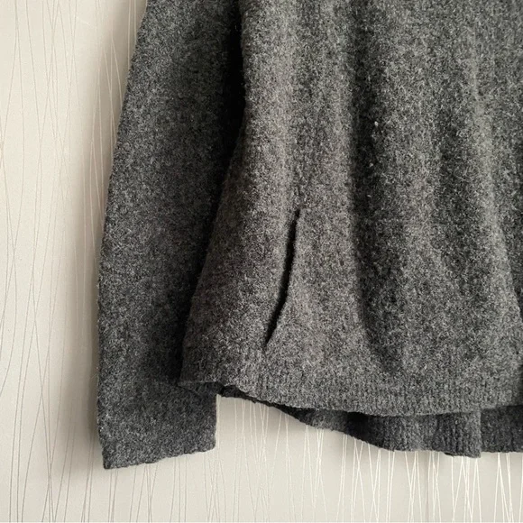 Anthropologie Sweater Angel of the North Womens Small Gray Boucle Cowl Neck - Picture 3 of 6